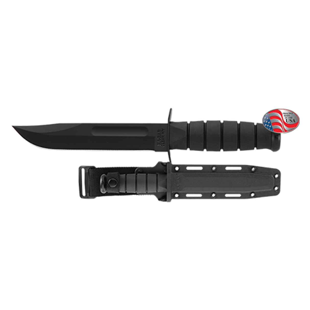 KA-BAR 1213 Full-size Black Straight Edge Knife