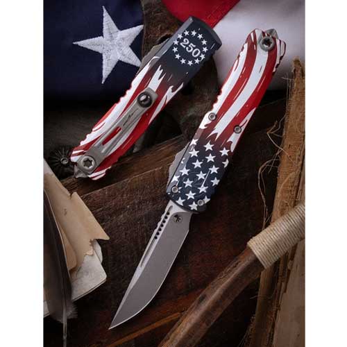 Microtech UTX-85 T/E Apocalyptic Standard 4th of July 250 12334-10APS-4J250