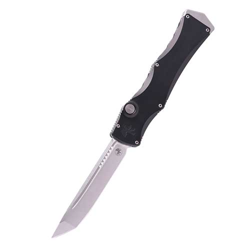 Microtech Halo IV T/E Mafione Select Stonewash Finish Hardcoat Anodized Alloy Double Vapor Blast Stainless 1151-10MS1
