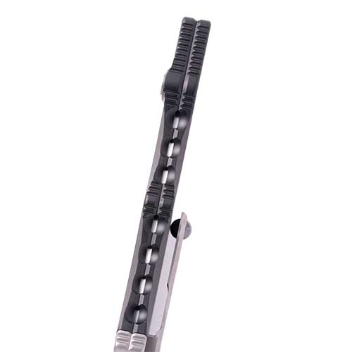 Microtech Halo IV T/E Mafione Select Stonewash Finish Hardcoat Anodized Alloy Double Vapor Blast Stainless 1151-10MS1