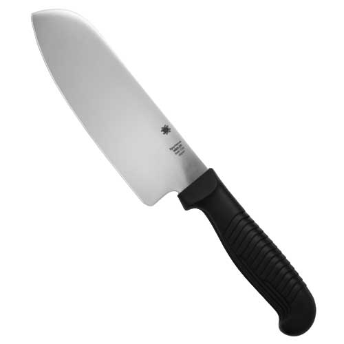 Spyderco 6" Santoku Knife Black Sermollan K08PBK