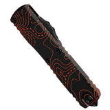 Microtech Ultratech T/E Gen IV Topographic Black/Orange 11234-1TPBKORCS