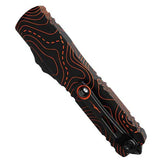 Microtech Ultratech T/E Gen IV Topographic Black/Orange 11234-1TPBKORCS