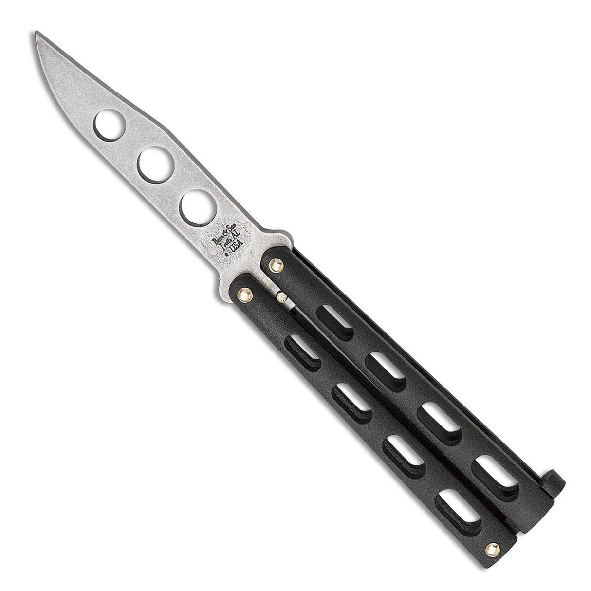 Bear & Son Cutlery 113BTR 4" Black Butterfly Trainer