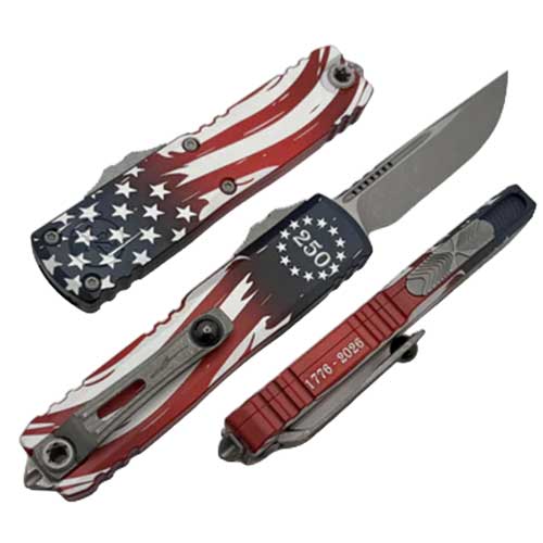 Microtech UTX-85 T/E Apocalyptic Standard 4th of July 250 12334-10APS-4J250