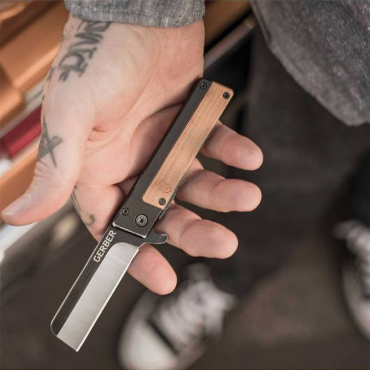 Gerber 31-003731 Quadrant Bamboo Clip Folding Knife