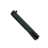 Ocaso Knives BSAAGDB Solstice - Black Straight Blade with Antique Green Titanium Handle