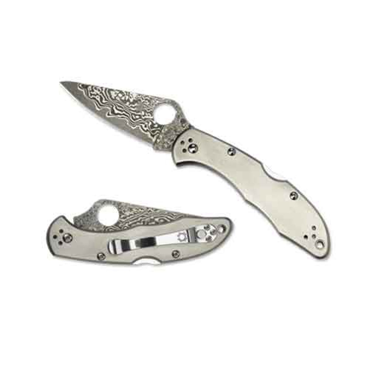 Spyderco C11TIPD Delica 4 Titanium & Damascus Knife
