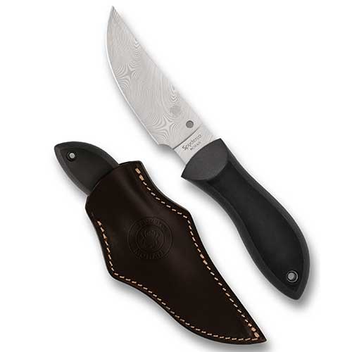 Spyderco Moran Upswept Damasteel Fixed Blade FB01PGYD