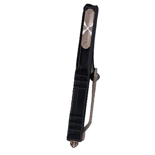 Microtech UTX-85 Gen IV D/E Jedi Master W/ Green Blade Broze Hardware & Black Chassis 12324-1JM